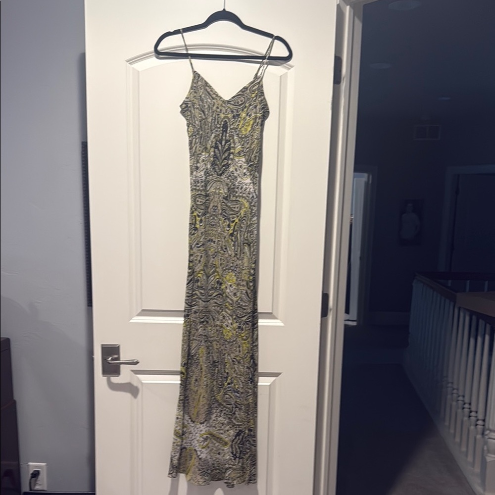 Vince Gray Tan Maxi Slip Dress Spaghetti Straps
